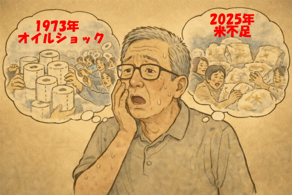 物不足でパニックになる国民と今回も同じことが起こることで不安になる