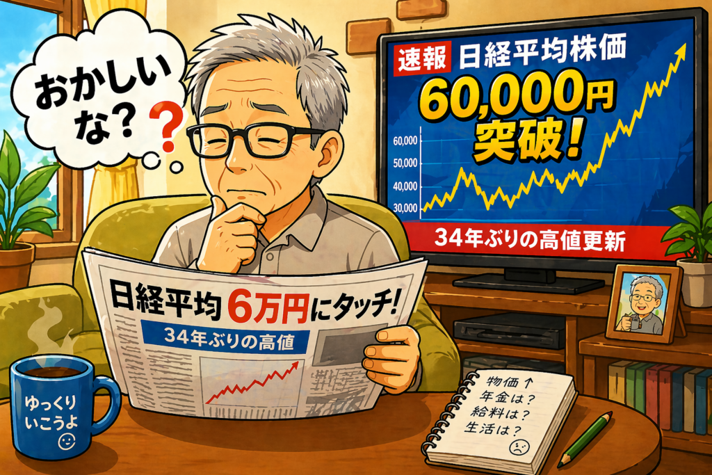 日経平均６万円に疑問を感じる