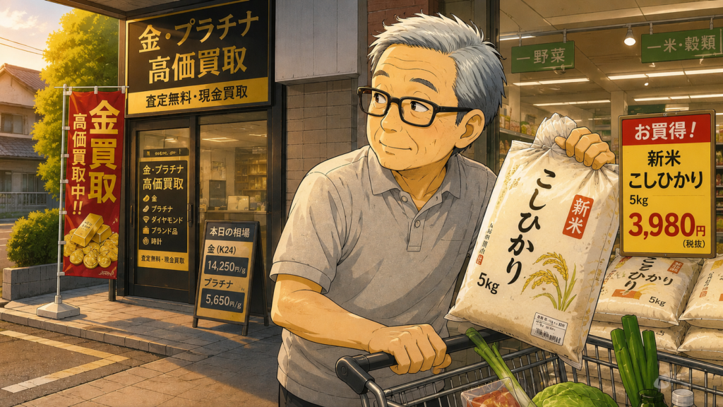 ゴールドより米の値段が重要です