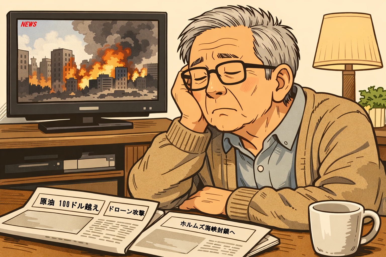 止まぬ戦火で原油は100ドル越えに声も出ない老人