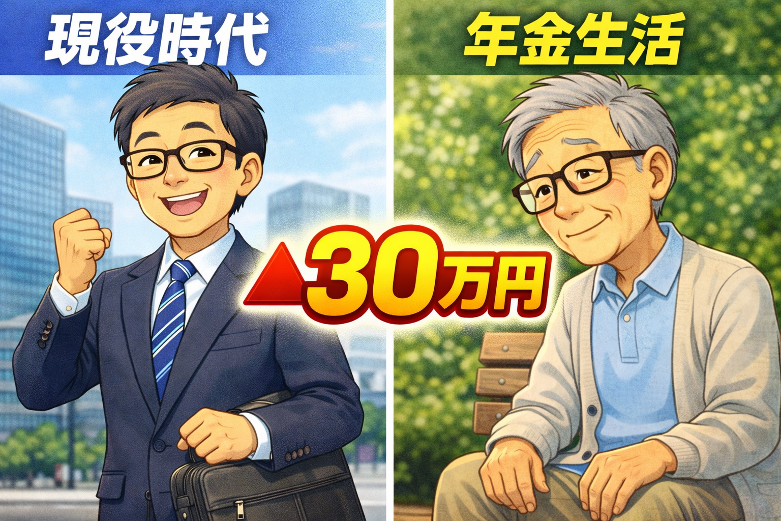 年金生活でお金は減らない？現役との収支差30万円の衝撃データ