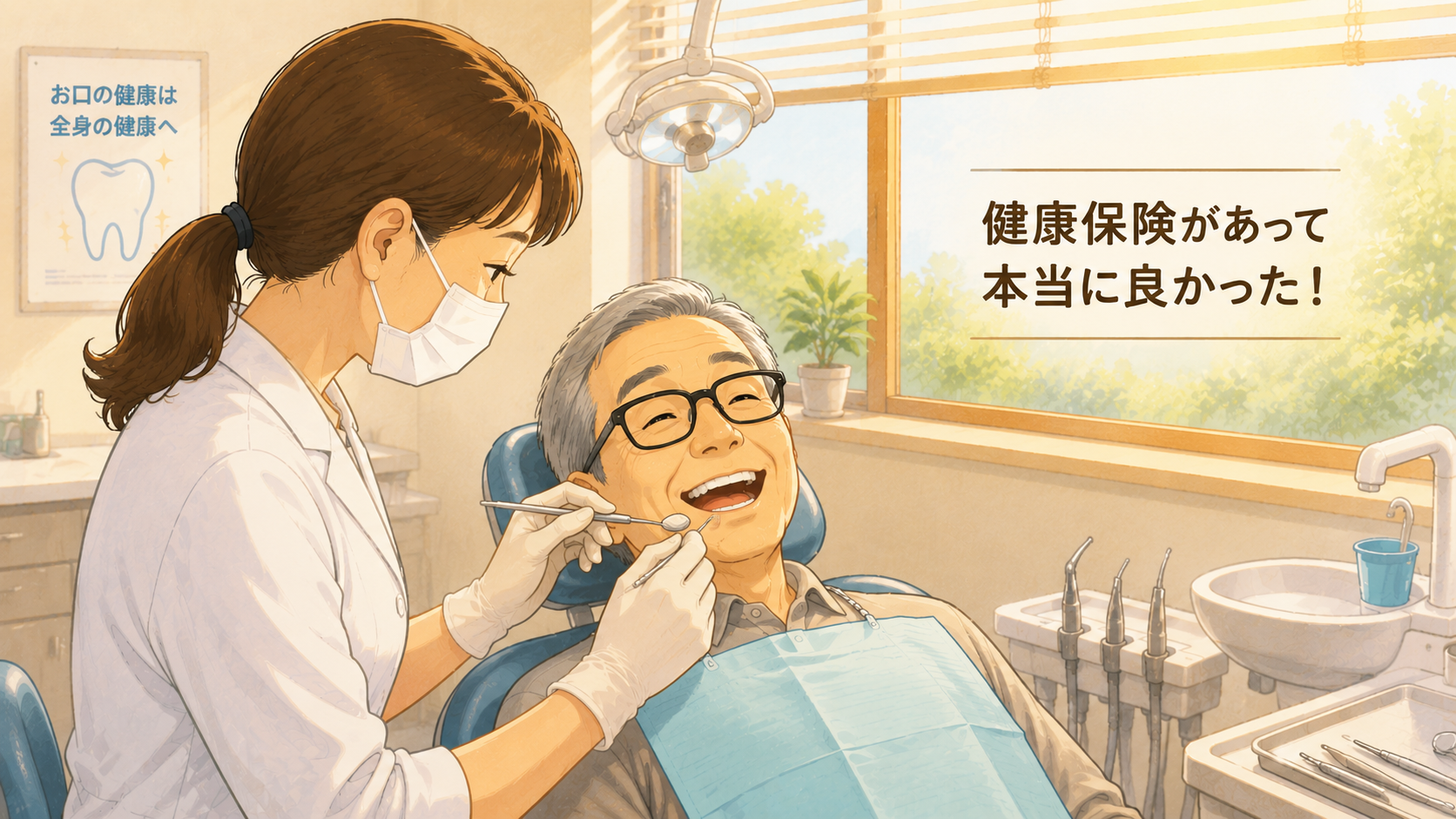 国民健康保険に入っていて歯科での治療も安心