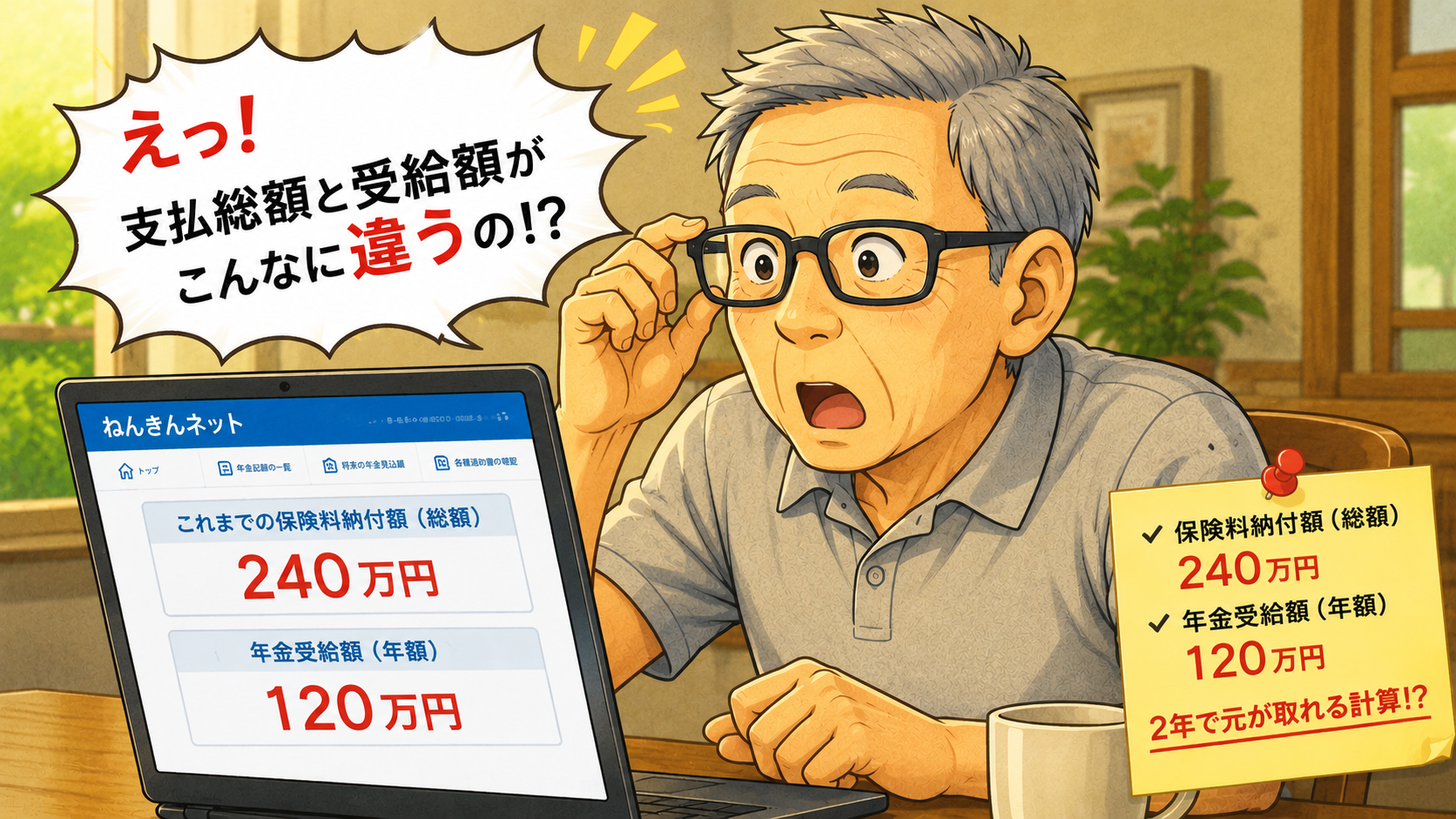 妻の年金をねんきんネットで見てみたら