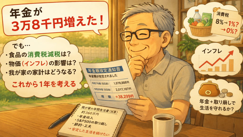 年金改定で年金が増えた