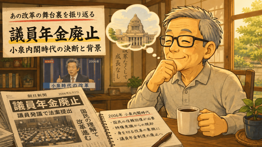 議員年金廃止の時代について