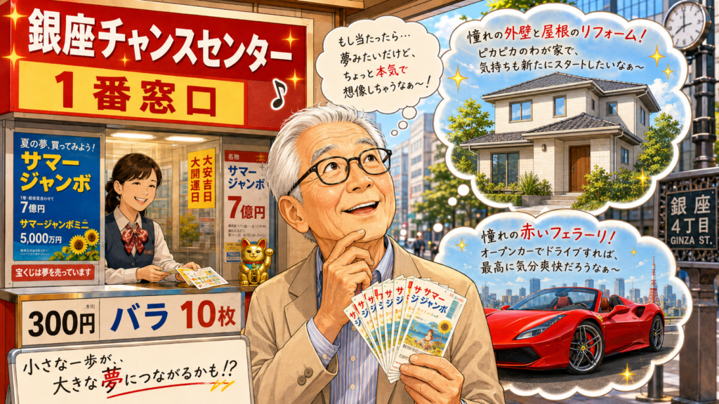 サマージャンボ宝くじで夢を見る