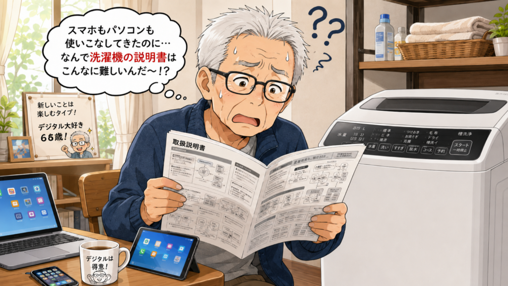 デジタル好きでも洗濯機の使い方が分からない
