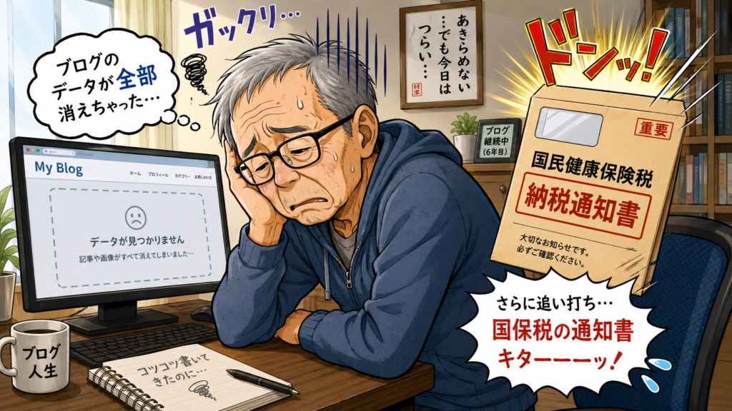 ブログデータが消えた時に届く国保の納税通知書