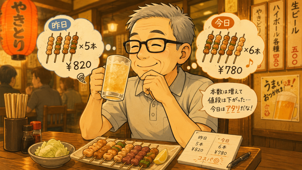 居酒屋の焼き鳥の値段で一喜一憂してもね