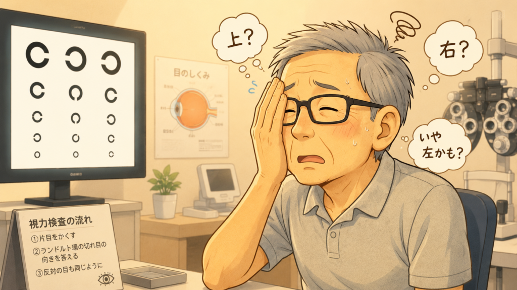 視力検査で混乱する私