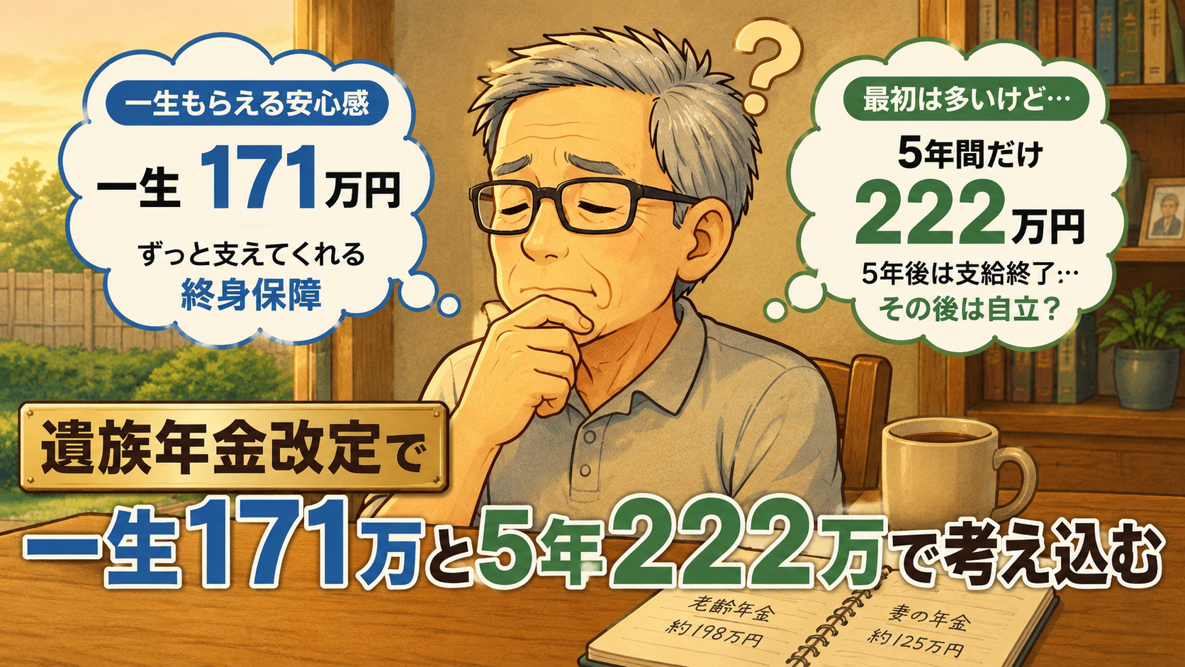 遺族年金制度改正で悩む