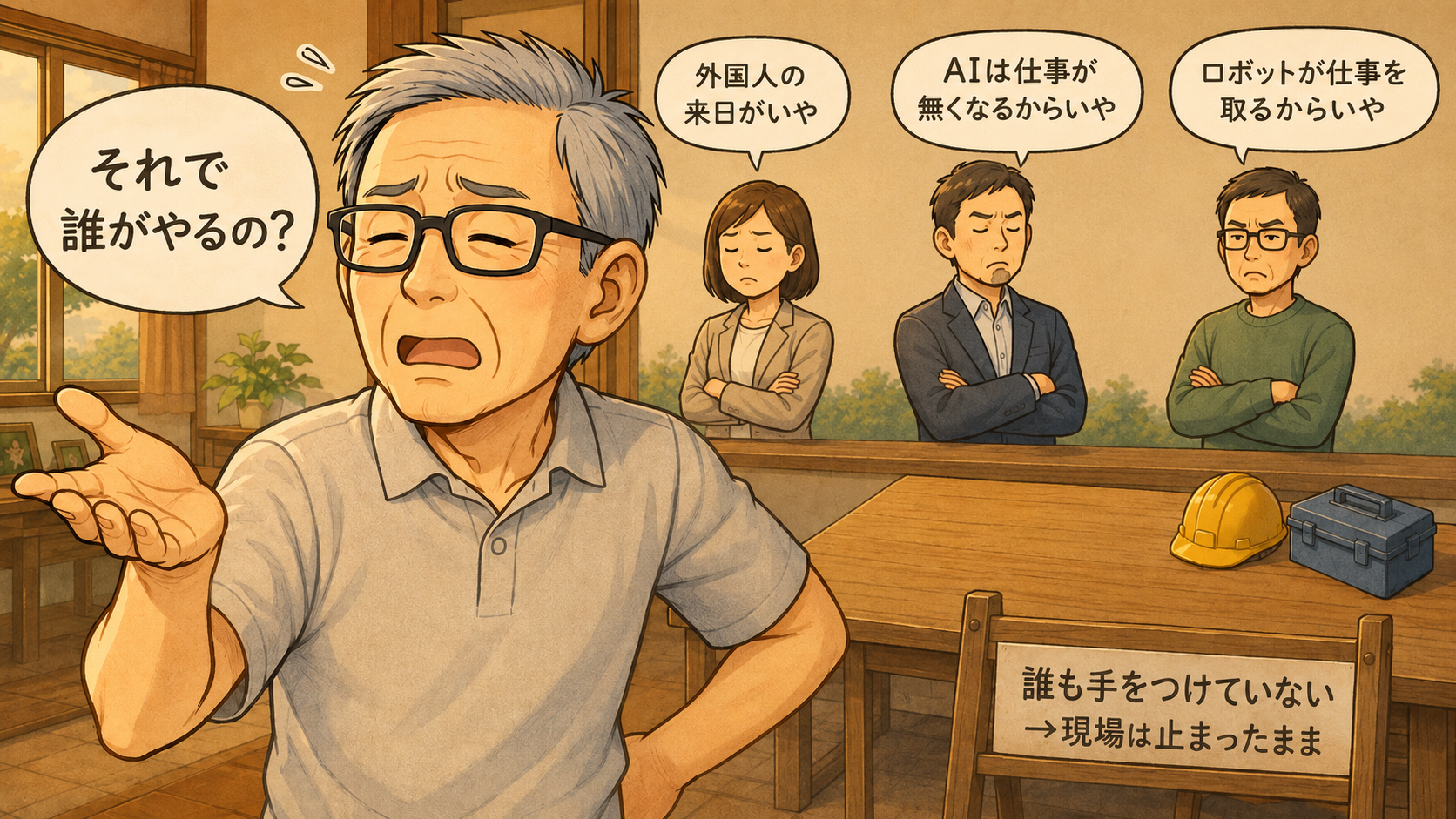 外国人,AI,ロボットを嫌って誰がやるの