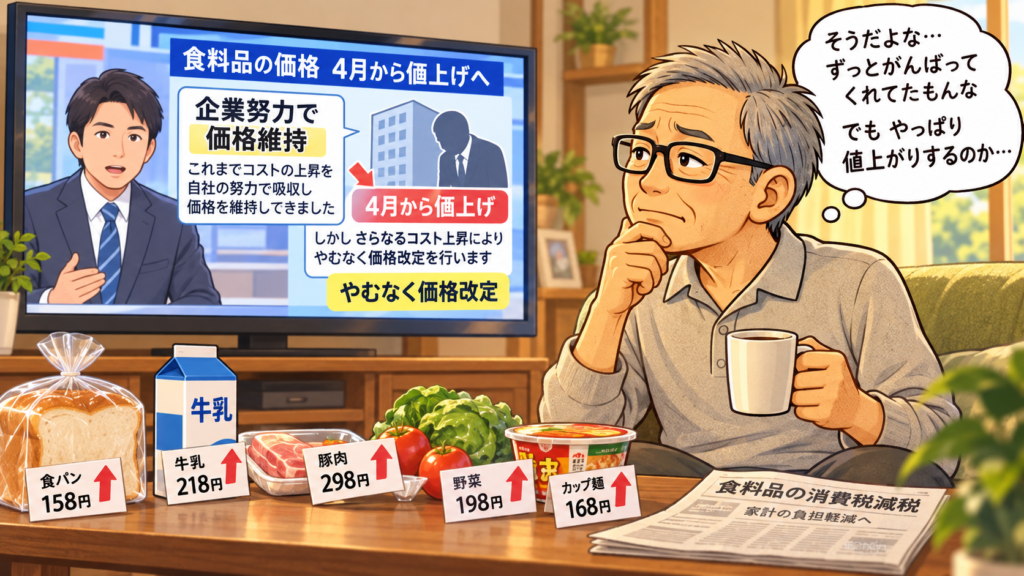 来年４月に価格改定されるというニュースを見て