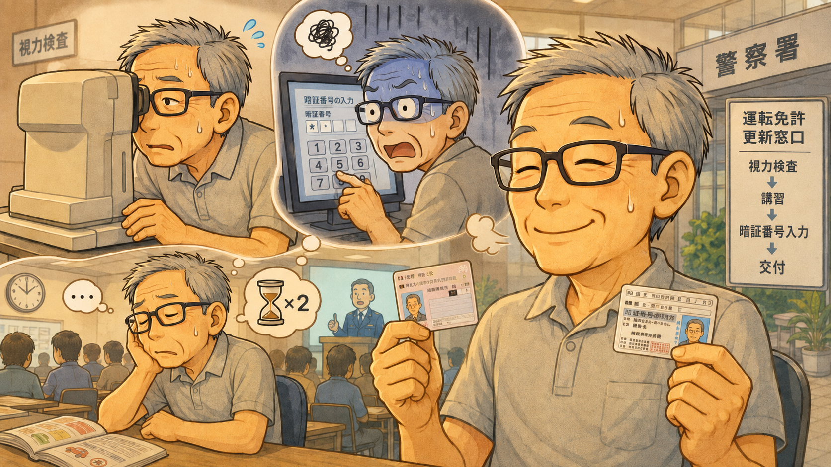 苦労してマイナ免許証を取得