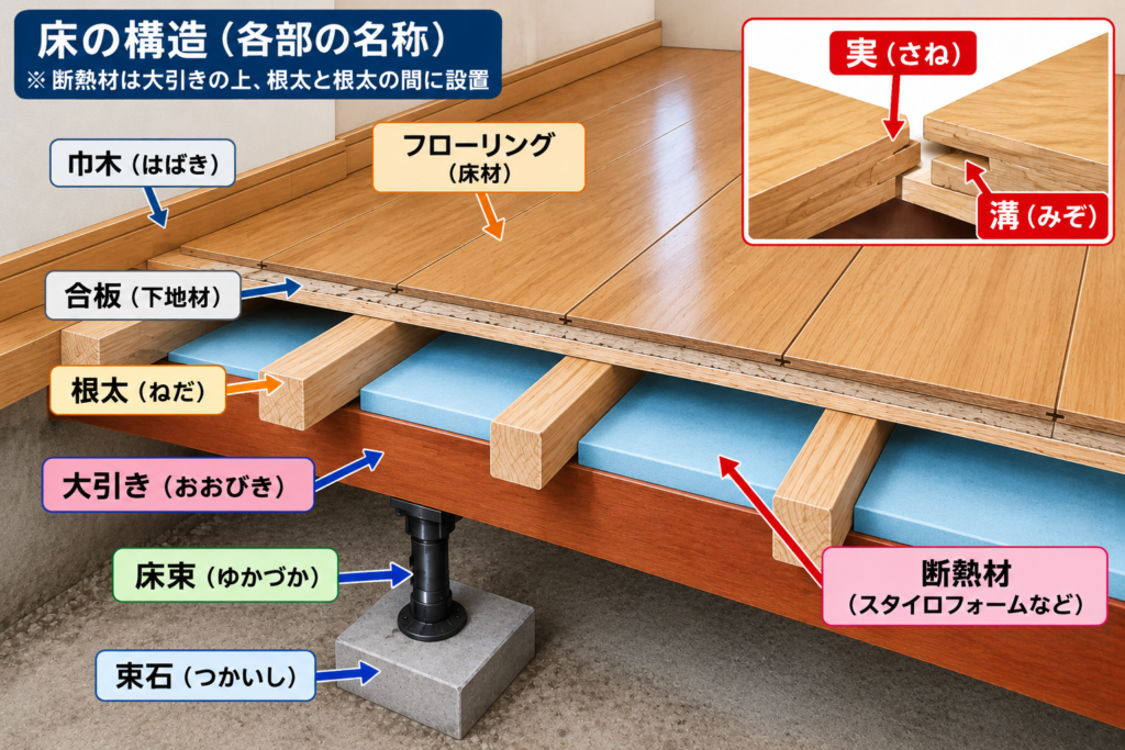 床の構造図