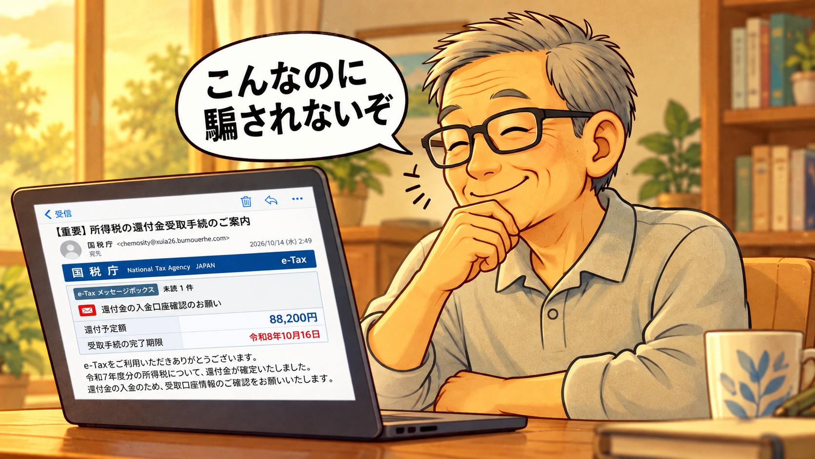 詐欺メールを見破る